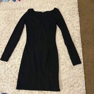 Squareneck black dress with slit mini, just dosent fit after baby! Love it tho.